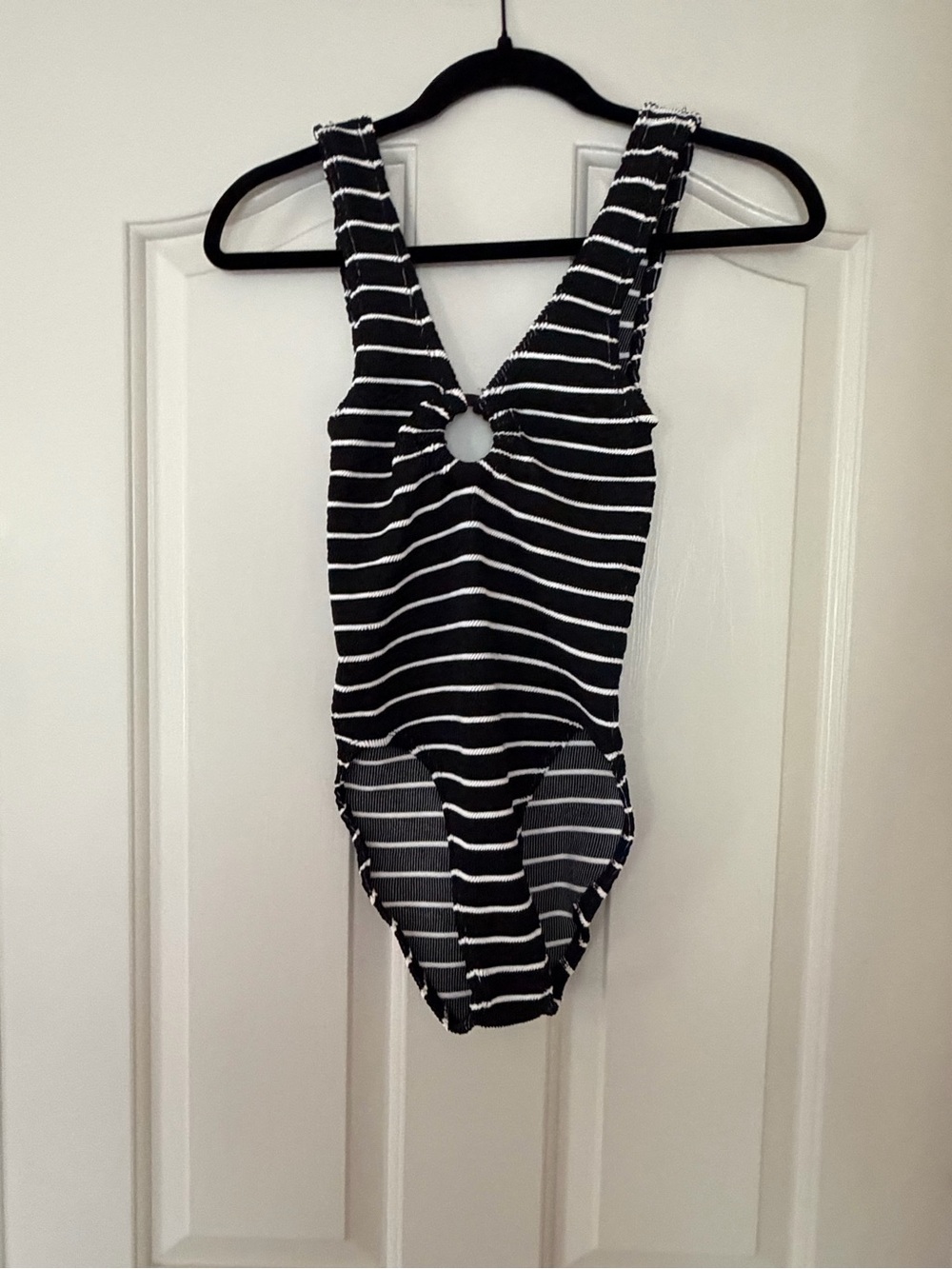 NWT Surf Gypsy Black and White Striped One-Piece Swimsuit